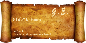 Glük Emma névjegykártya